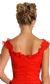 Ruffle Beaded Formal Dress back in Red